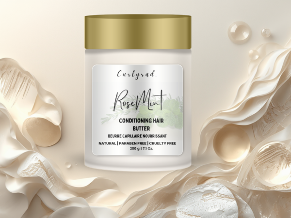 Conditioning Hair butter Curlyrad RoseMary Mint Conditioning hair musk Detangling hair butter